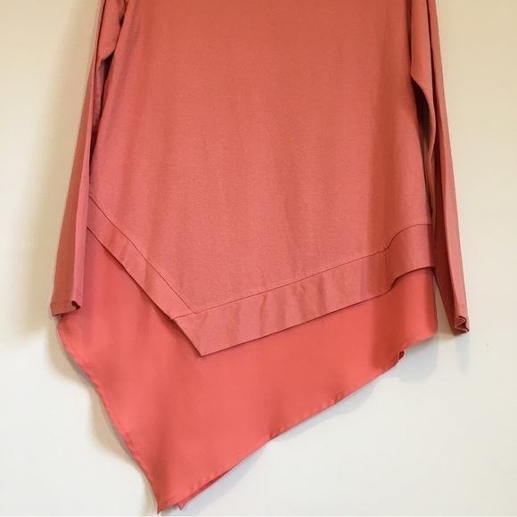 Soft Surroundings Orange Soda Mayfair Asymmetric Tunic Relaxed Fit Top - Picture 6 of 15